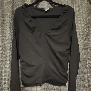 J. Crew Ruched Long Sleeve Top